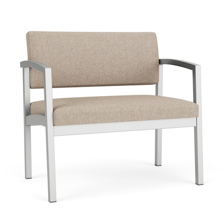 Lesro Lenox Steel Chair, Stone (Beige) Seat, Stone Back, 33 W 24.5 L 32 H, Linette Vinyl Seat LS1401